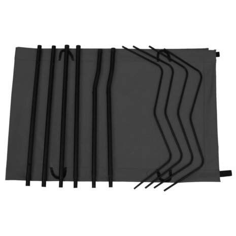 Veldbed 180x60x19 cm oxford stof en staal zwart 3