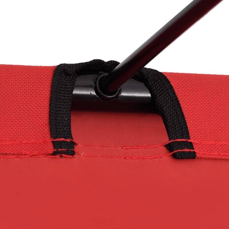 Veldbed 180x60x19 cm oxford stof en staal rood 4