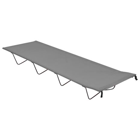 Veldbed 180x60x19 cm oxford stof en staal grijs 1