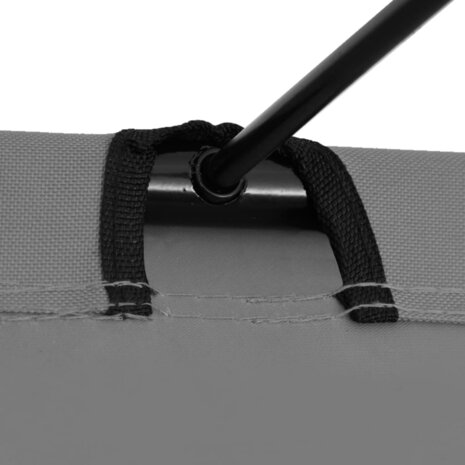 Veldbed 180x60x19 cm oxford stof en staal grijs 4