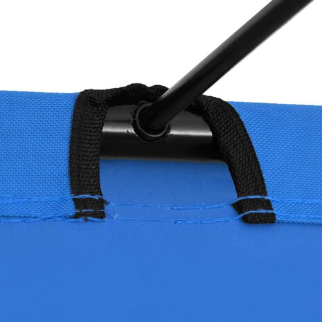 Veldbedden 2 st 180x60x19 cm oxford stof en staal blauw 5
