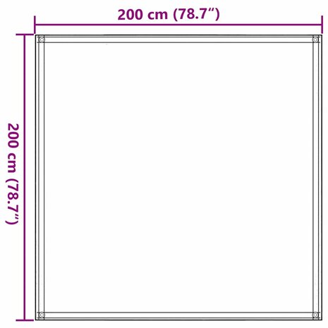 Tenttapijt 200x200 cm donkergroen 7