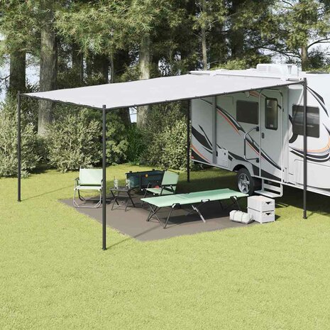 Tenttapijt Lichtgrijs 400 &times; 300 cm Polyetheen 1