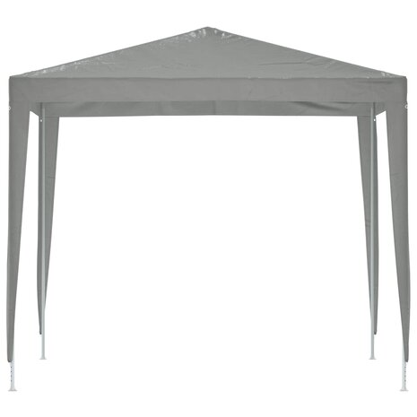 Partytent 250 x 250 x 240 cm Lichtgrijs PE en staal 4