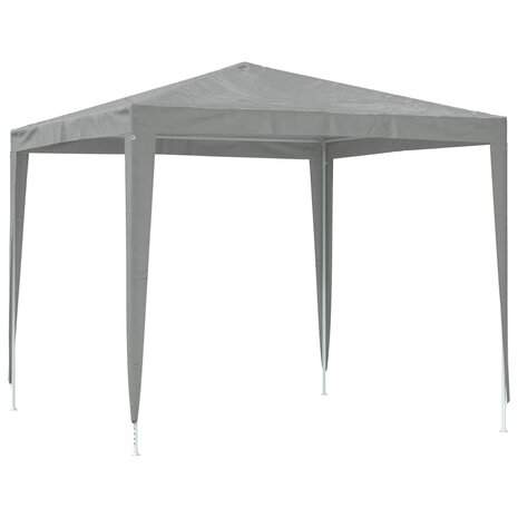 Partytent 250 x 250 x 240 cm Lichtgrijs PE en staal 5