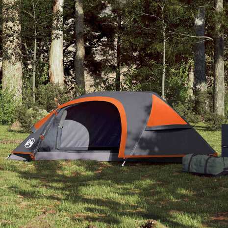 Koepeltent 1-persoons waterdicht oranje 1
