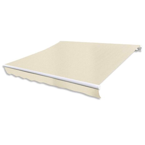 Luifel gemotoriseerd uitschuifbaar 400 cm cr&egrave;me 1