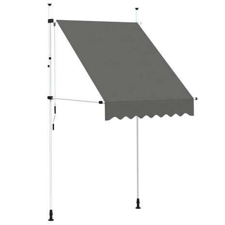 Luifel handmatig uittrekbaar 150 cm antraciet 2