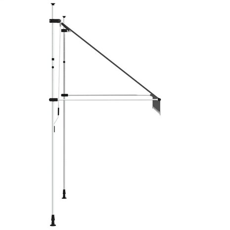 Luifel handmatig uittrekbaar 200 cm antraciet 4