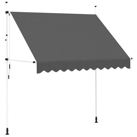 Luifel handmatig uittrekbaar 250 cm antraciet 2