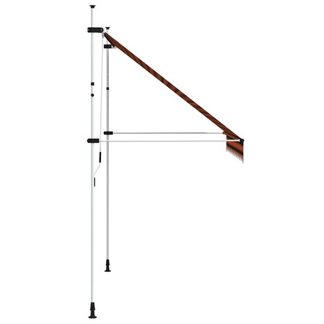 Luifel handmatig uittrekbaar 250 cm oranje en bruin 5