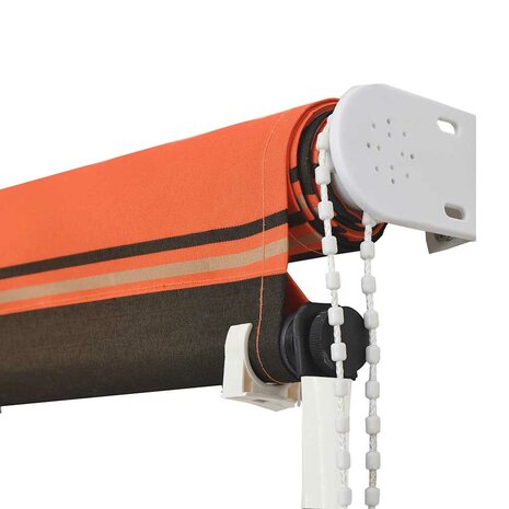 Luifel uittrekbaar 150x150 cm oranje en bruin 5