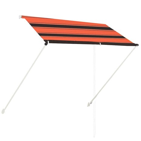 Luifel uittrekbaar 200x150 cm oranje en bruin 2