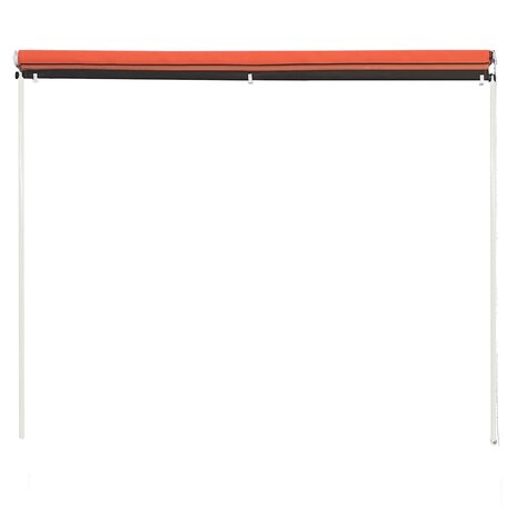Luifel uittrekbaar 200x150 cm oranje en bruin 3