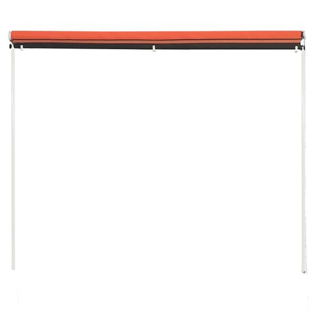 Luifel uittrekbaar 350x150 cm oranje en bruin 4