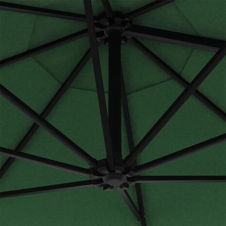 Wandparasol met LED's 300 cm groen 8