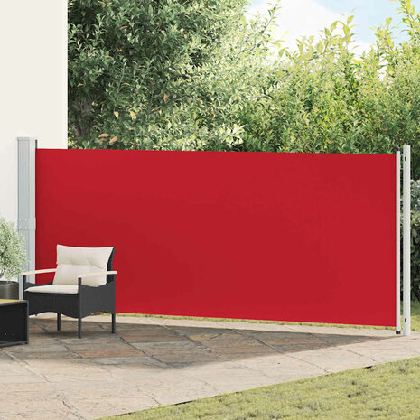 Tuinscherm uittrekbaar 600x160 cm rood 1