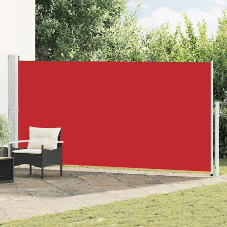 Tuinscherm uittrekbaar 180x500 cm rood 1