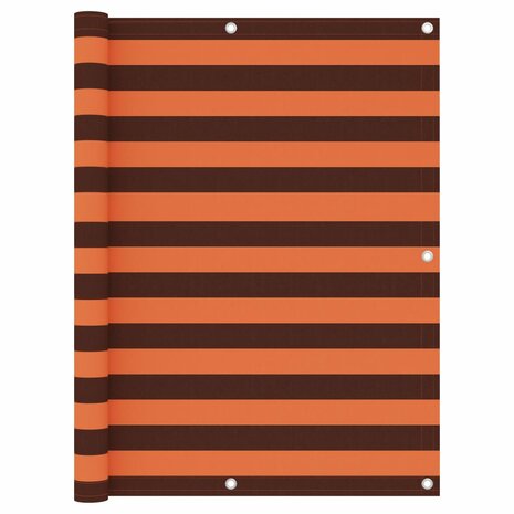 Balkonscherm 120x400 cm oxford stof oranje en bruin 1