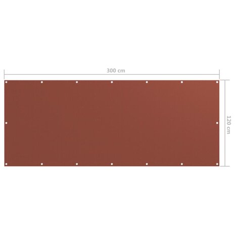 Balkonscherm 120x300 cm oxford stof terracotta 5