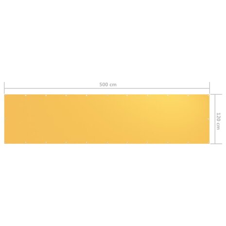 Balkonscherm 120x500 cm oxford stof geel 5