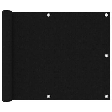 Balkonscherm 75x300 cm oxford stof zwart 1