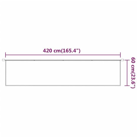 Luifel verticaal 60x420 cm oxford stof lichtgroen 6