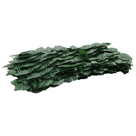 Balkonscherm met donkergroene bladeren 300x75 cm 3