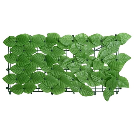 Balkonscherm met groene bladeren 300x75 cm 2