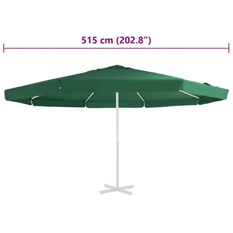 Vervangingsdoek voor parasol 515 cm groen 5