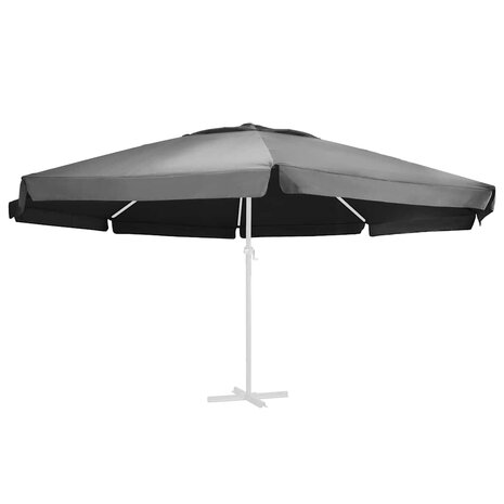 Vervangingsdoek voor parasol 610 cm antracietkleurig 2