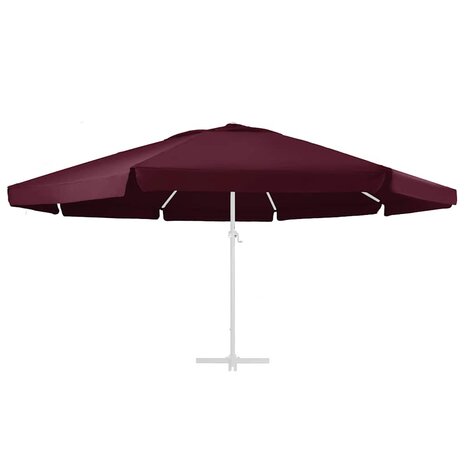 Vervangingsdoek voor parasol 610 cm bordeauxrood 3