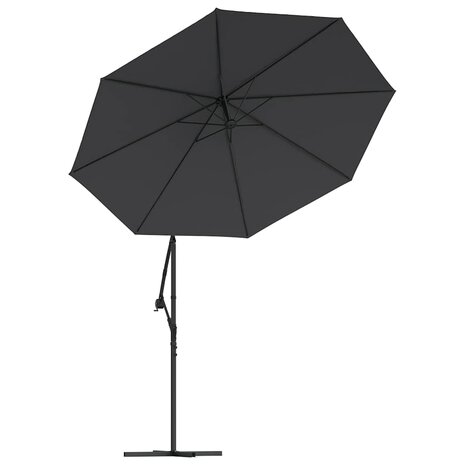 Vervangingsdoek voor zweefparasol 300 cm zwart 6