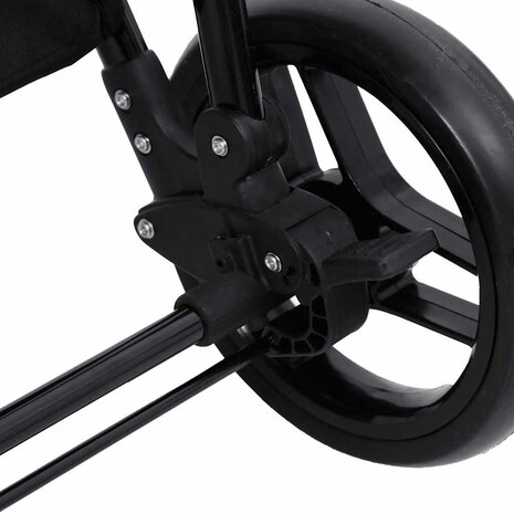 Kinderwagen 3-in-1 staal antracietkleurig en zwart 11