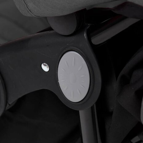 Tweeling kinderwagen staal donkergrijs 10