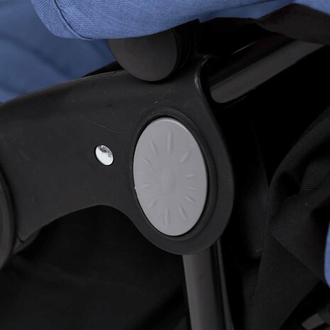 Tweeling kinderwagen staal marineblauw 10