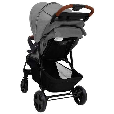 Kinderwagen 3-in-1 staal lichtgrijs 11