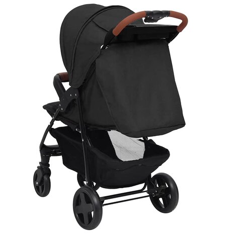 Kinderwagen 3-in-1 staal antracietkleurig 10