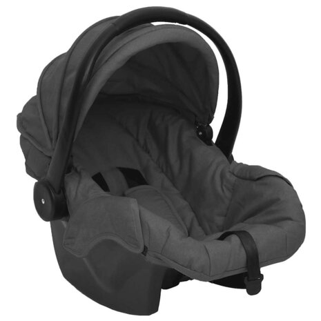 Kinderwagen 3-in-1 staal donkergrijs en zwart 10