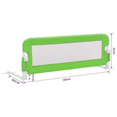 Bedhekje peuter 120x42 cm polyester groen 7