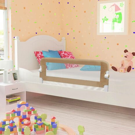 Bedhekje peuter 120x42 cm polyester taupe 1