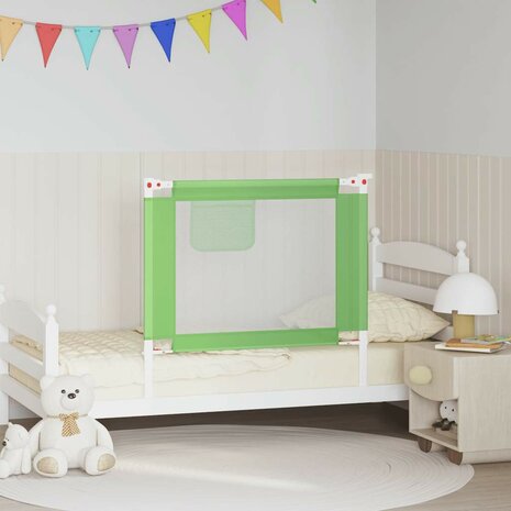 Bedhekje peuter 90x25 cm stof groen 1