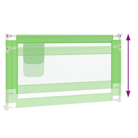 Bedhekje peuter 140x25 cm stof groen 6