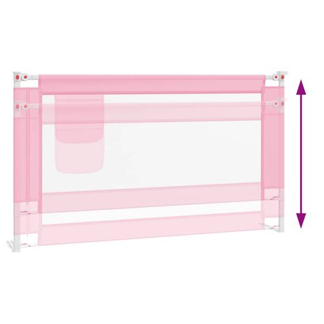 Bedhekje peuter 140x25 cm stof roze 6