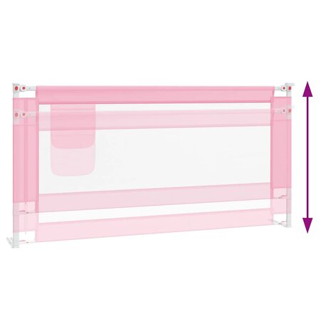 Bedhekje peuter 180x25 cm stof roze 6