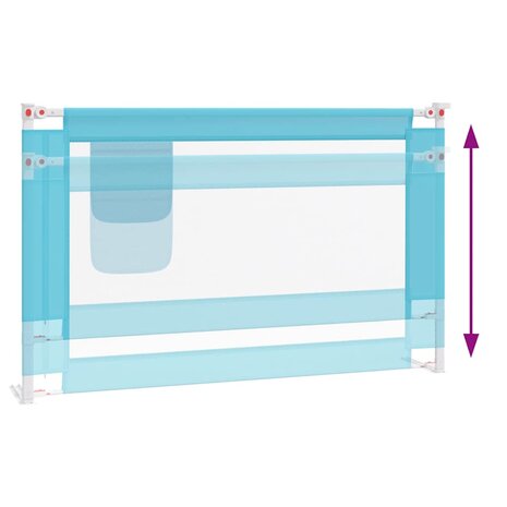 Bedhekje peuter 120x25 cm stof blauw 6