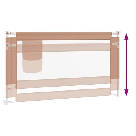 Bedhekje peuter 150x25 cm stof taupe 6