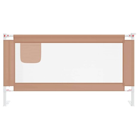 Bedhekje peuter 160x25 cm stof taupe 3
