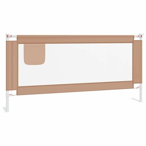 Bedhekje peuter 190x25 cm stof taupe 2