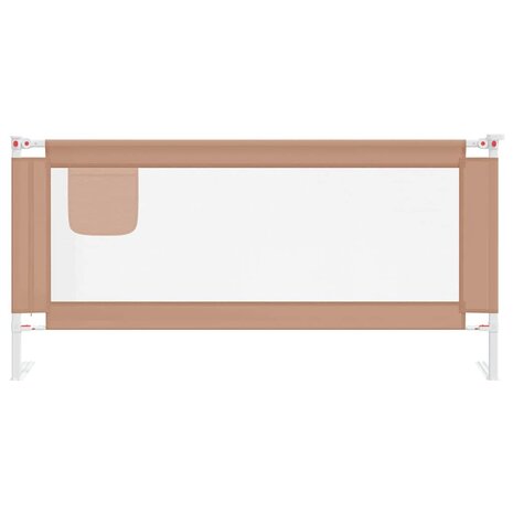 Bedhekje peuter 190x25 cm stof taupe 3